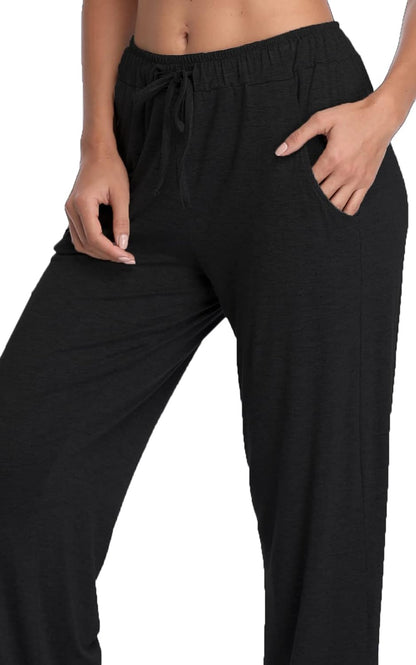 Women'S Yoga Drawstring Lounge Pants with Pockets
