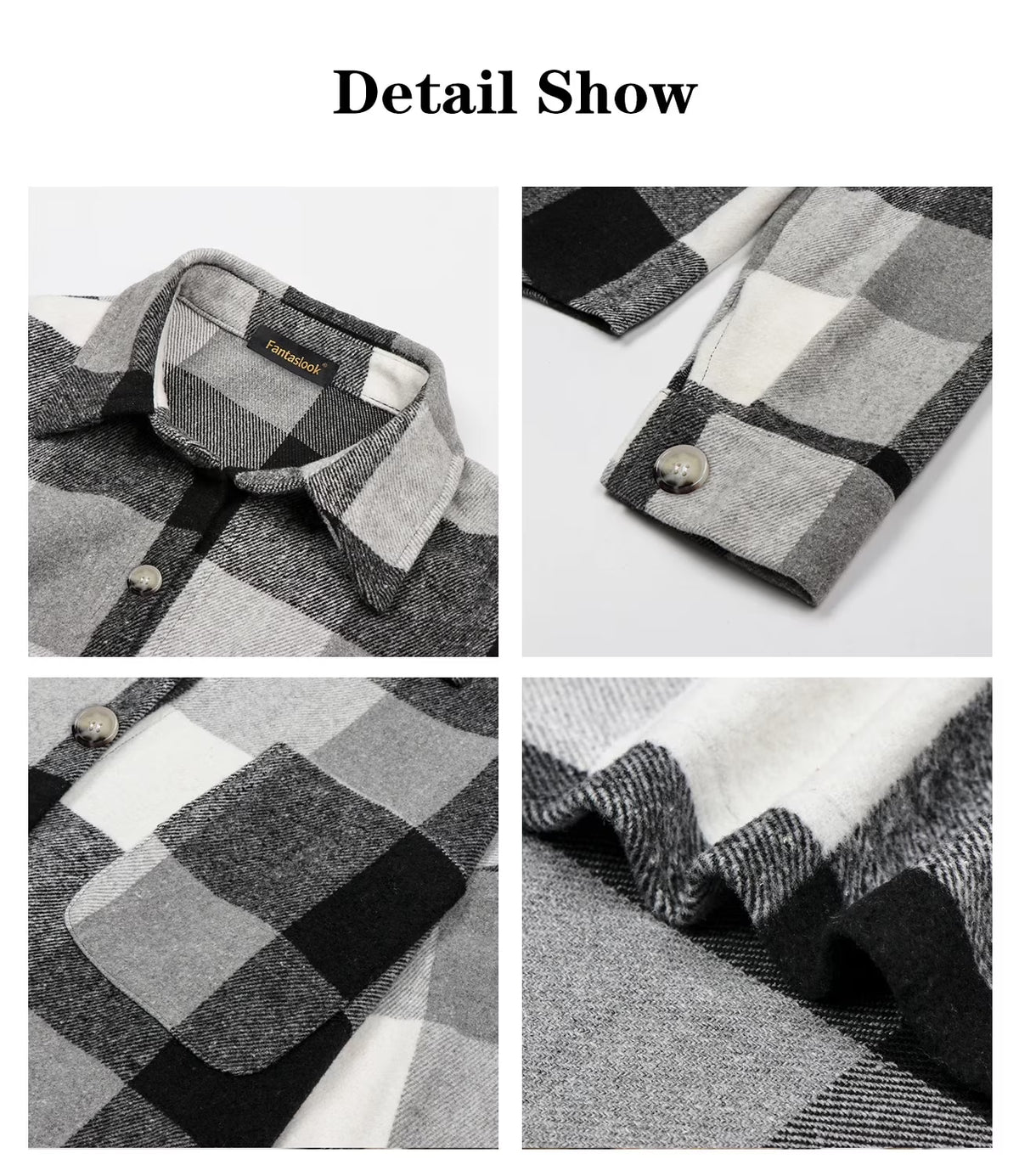 Womens Plaid Shirts Flannel Shacket Jacket Long Sleeve Button down Boyfriend Shirt Coats